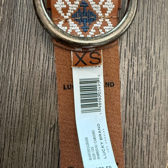 NWT Lucky Brand Southwestern Embroidered Leather Belt Bohemian main image 4